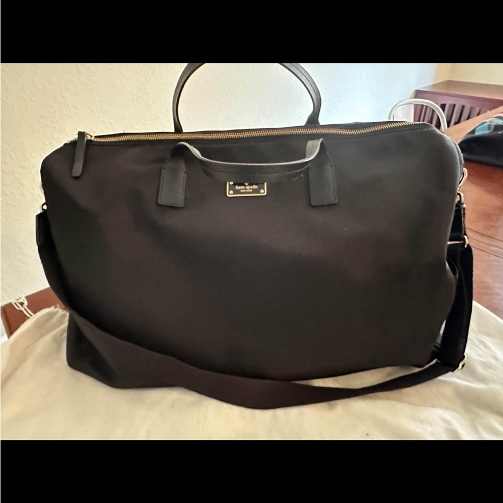Kate Spade Black Travel Bag with Adjustable Strap